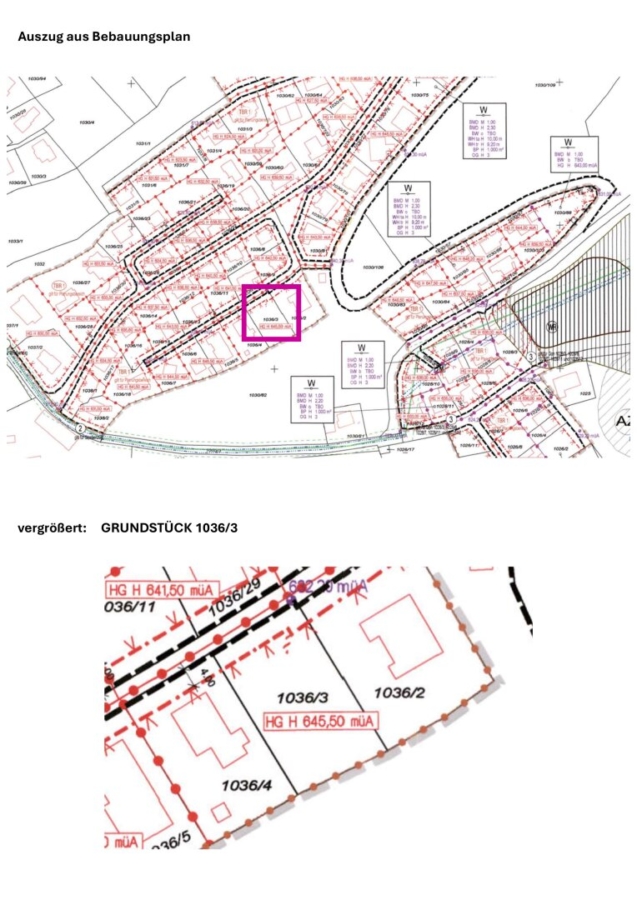 Baugrundstück am Waldrand von Weer - Grundriss